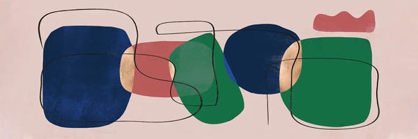 Abstract Graphic Design & Digital: Abstract Agate Green Geometric III by Helo Moraes