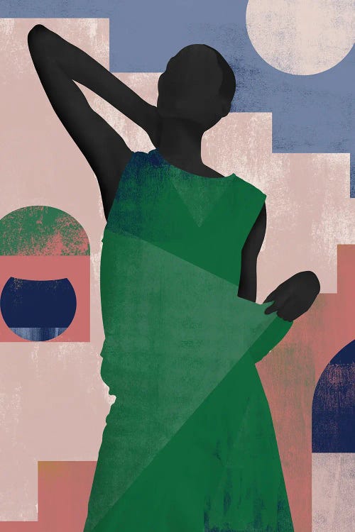 Abstract Agate Green Girl I by Helo Moraes wall art