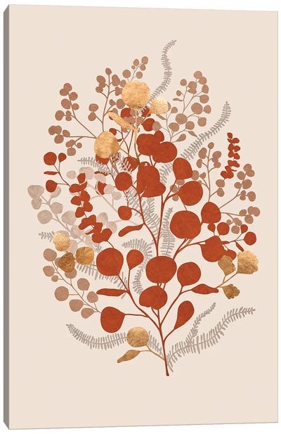 Abstract Beige Flower I Canvas Art Print - Helo Moraes
