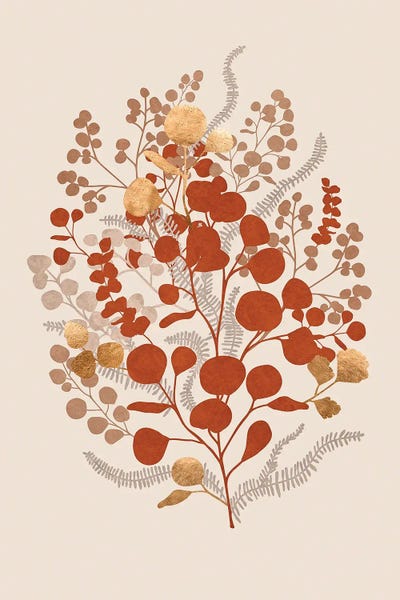 Art Pairs: Abstract Beige Flower I by Helo Moraes