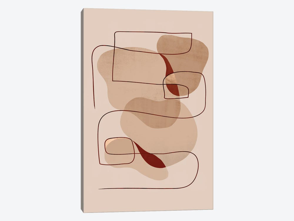 Abstract Beige Geometric II by Helo Moraes 1-piece Art Print