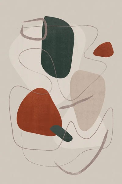 Abstract Ceramics Line I by Helo Moraes canvas print