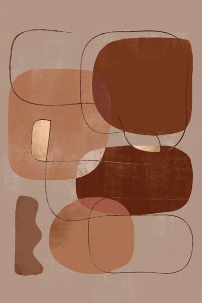 Abstract Chocolate Geometric I by Helo Moraes canvas print
