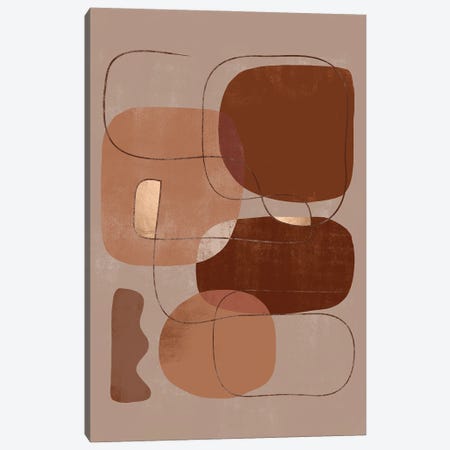 Abstract Chocolate Geometric I Canvas Print #HMS255} by Helo Moraes Canvas Wall Art