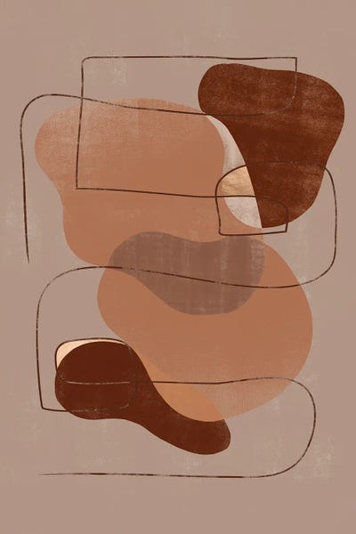 Abstract Chocolate Geometric II by Helo Moraes canvas print
