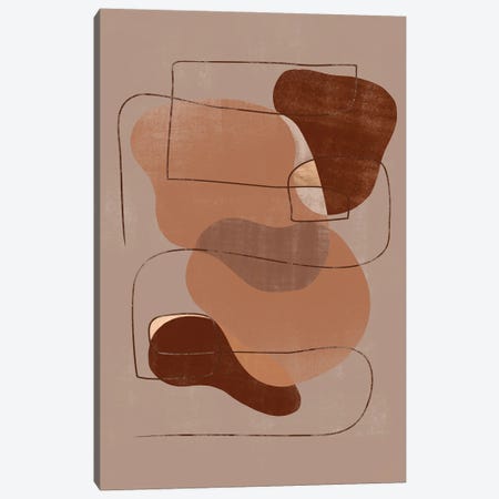 Abstract Chocolate Geometric II Canvas Print #HMS256} by Helo Moraes Canvas Artwork