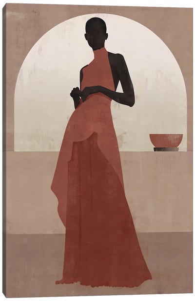 Abstract Chocolate Girl I Canvas Art Print - Helo Moraes