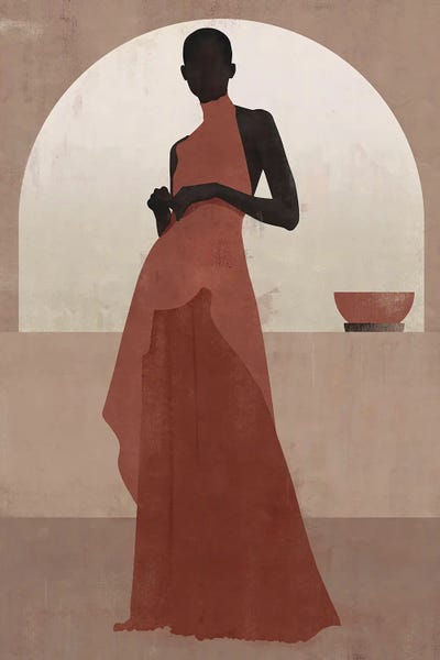 Southwest Décor: Abstract Chocolate Girl I by Helo Moraes