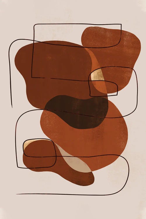 Abstract Clay Geometric IV by Helo Moraes wall art