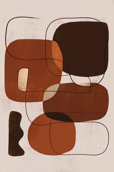 Abstract Clay Geometric V by Helo Moraes canvas print