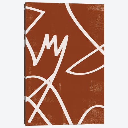 Abstract Clay Line I Canvas Print #HMS276} by Helo Moraes Canvas Art