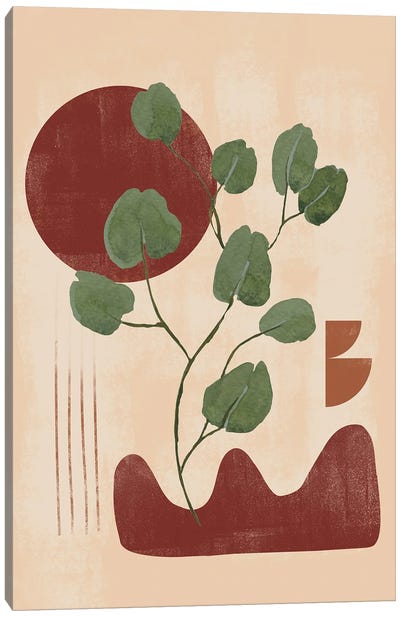 Abstract Copper Leaf II Canvas Art Print - Helo Moraes