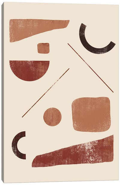 Abstract Copper Shape VI Canvas Art Print - Helo Moraes