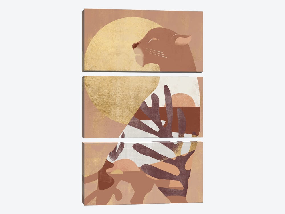 Abstract Dune Puma I by Helo Moraes 3-piece Canvas Art