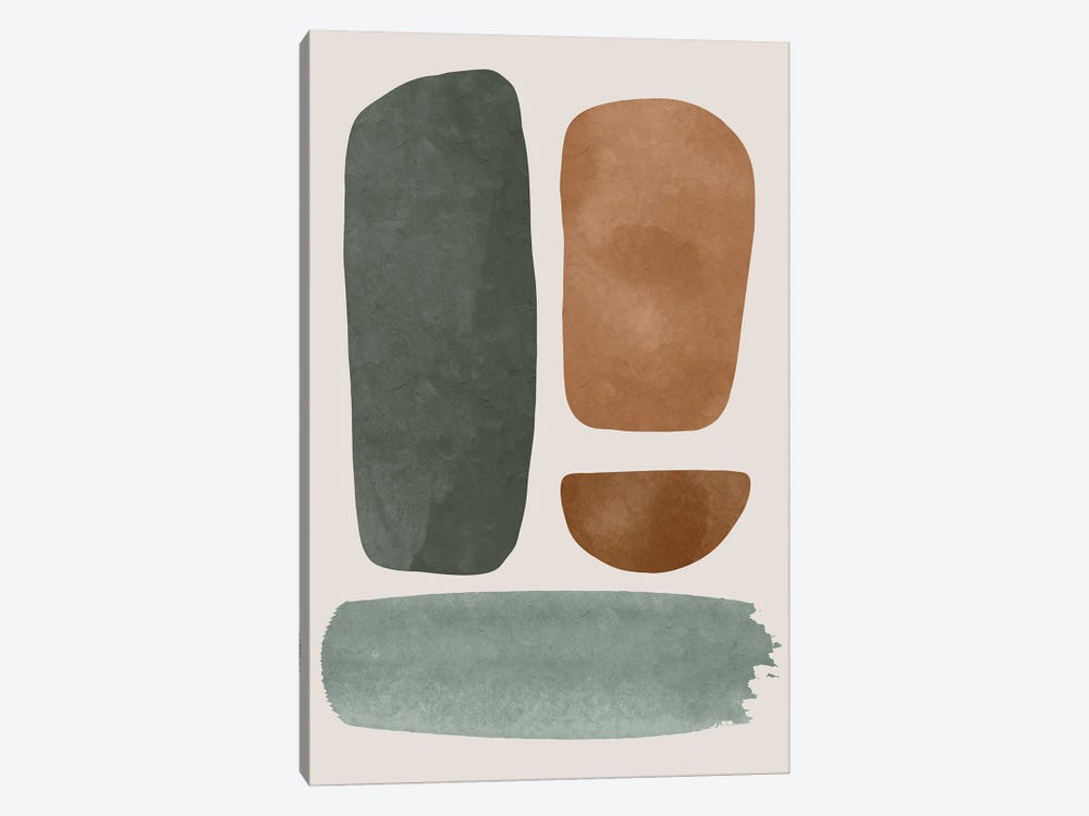 Abstract Green Shape I by Helo Moraes 1-piece Canvas Print