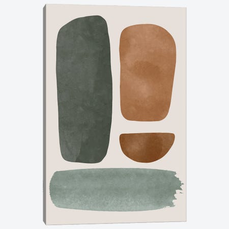 Abstract Green Shape I Canvas Print #HMS314} by Helo Moraes Art Print