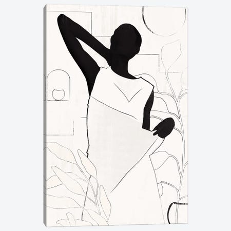 Abstract Line Girl IV Canvas Print #HMS327} by Helo Moraes Canvas Artwork