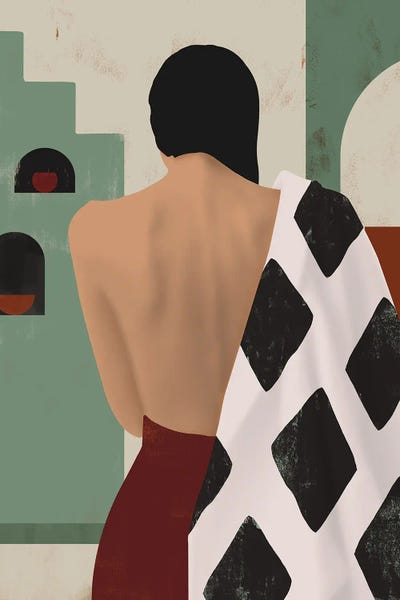 Minimalist Bohemian Decor: Abstract Maldives Girl III by Helo Moraes