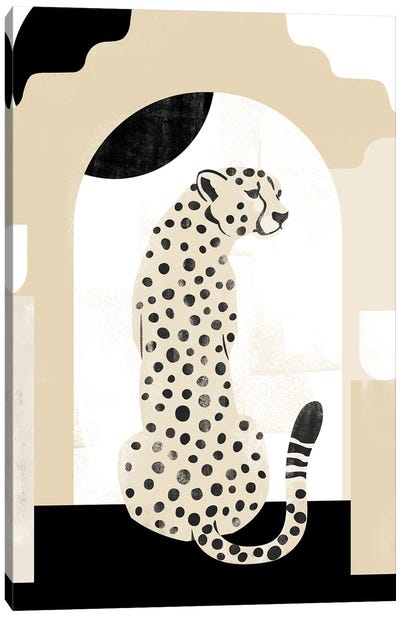 Abstract Minimalism Cheetah I Canvas Art Print - Cheetah Art