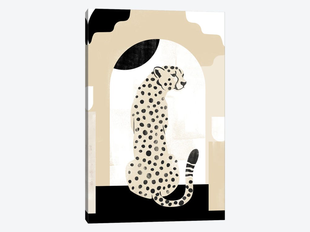 Abstract Minimalism Cheetah I by Helo Moraes 1-piece Canvas Artwork