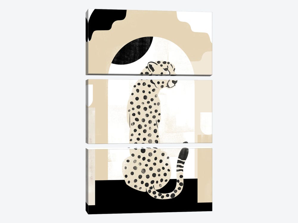 Abstract Minimalism Cheetah I by Helo Moraes 3-piece Canvas Art