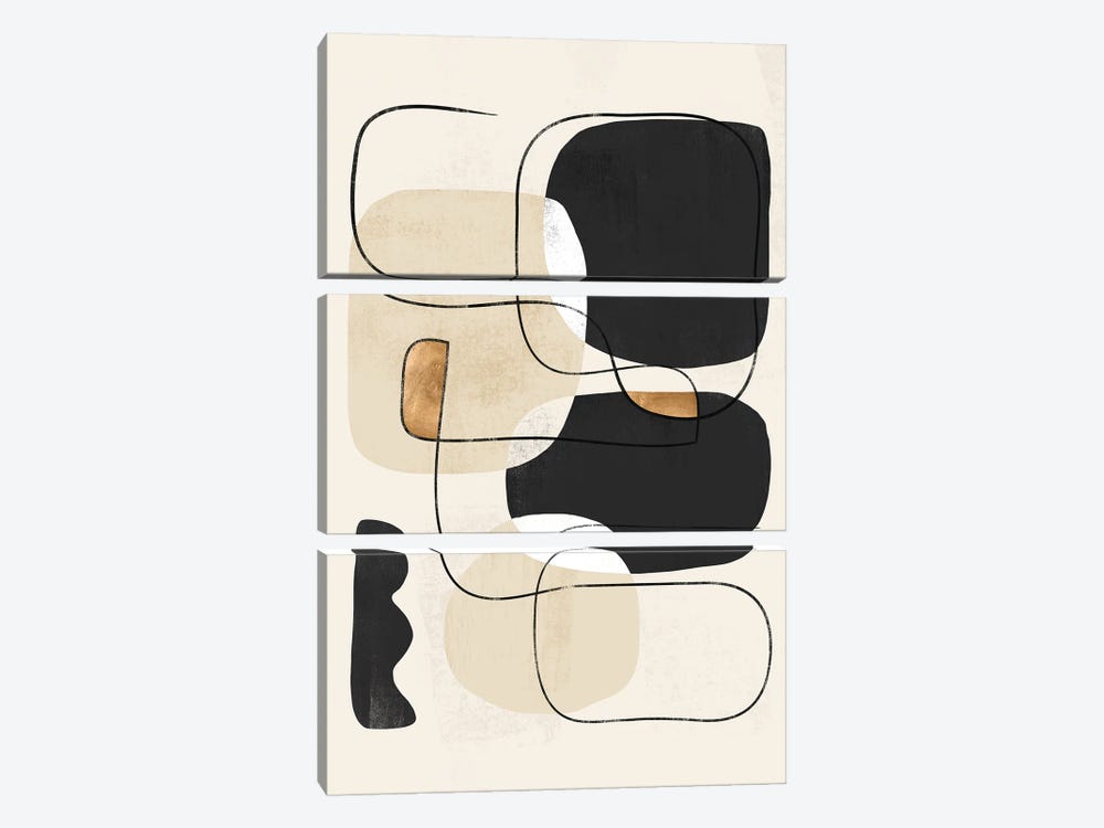 Abstract Minimalism Geometric I by Helo Moraes 3-piece Art Print