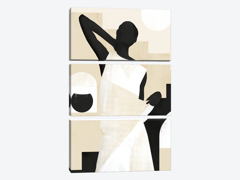 Abstract Minimalism Girl VII by Helo Moraes 3-piece Art Print