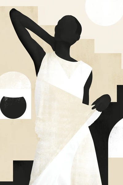 Minimalist Bohemian Decor: Abstract Minimalism Girl VII by Helo Moraes