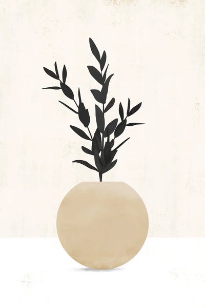 Neutrals: Abstract Minimalism Leaf III by Helo Moraes