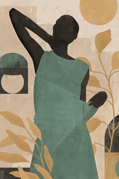 Minimalist Bohemian Decor: Abstract Morocco Girl I by Helo Moraes