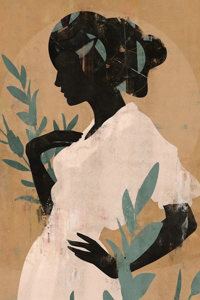 Minimalist Bohemian Decor: Abstract Morocco Girl II by Helo Moraes