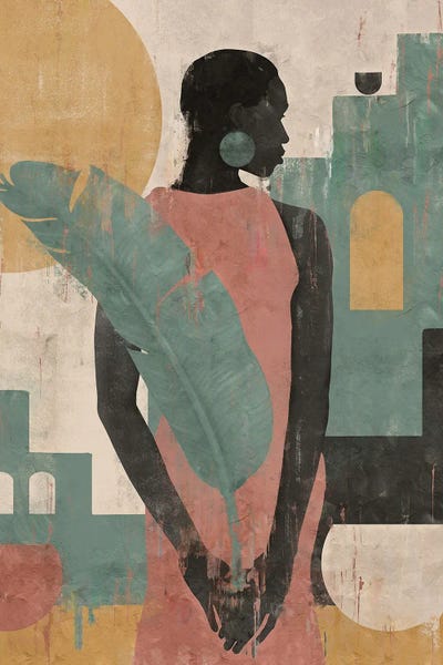 Minimalist Bohemian Decor: Abstract Morocco Girl III by Helo Moraes