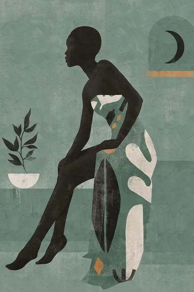 Minimalist Bohemian Decor: Abstract Morocco Girl IV by Helo Moraes