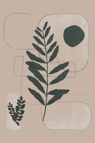 Japandi: Abstract Moss leaf I by Helo Moraes