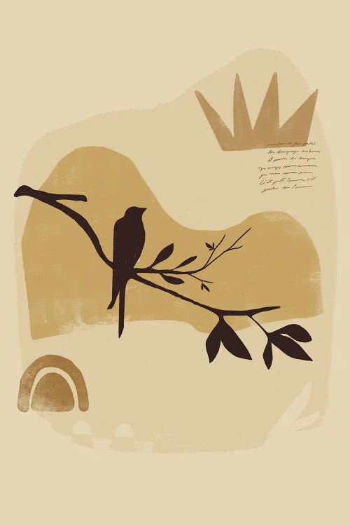 Abstract Mustard Bird I