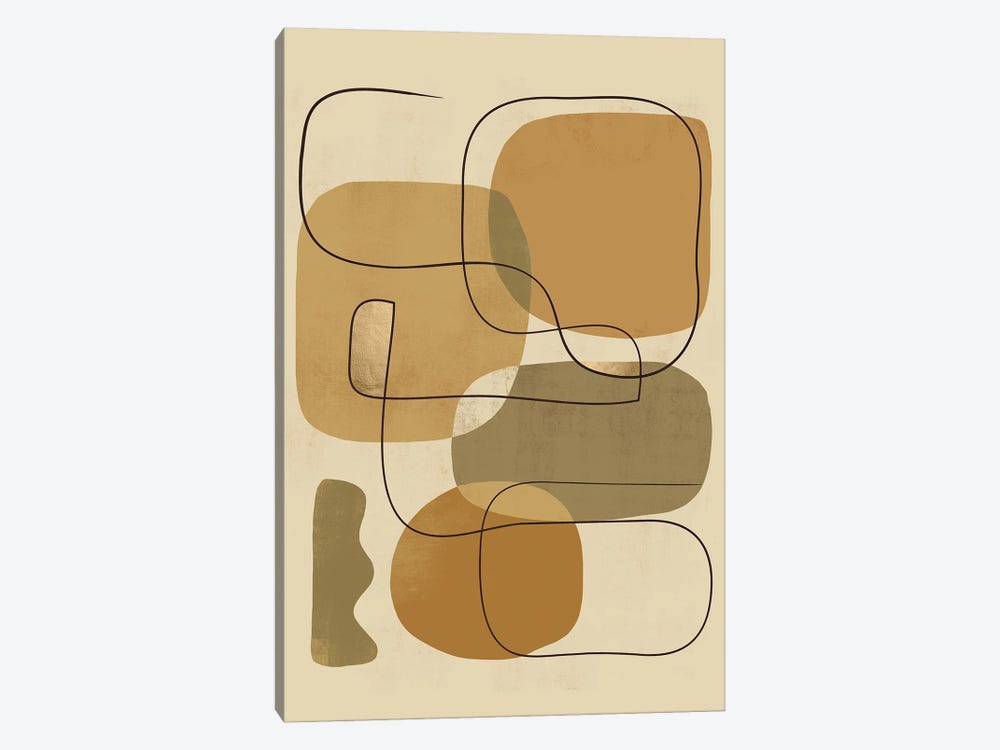 Abstract Mustard Geometric I by Helo Moraes 1-piece Art Print