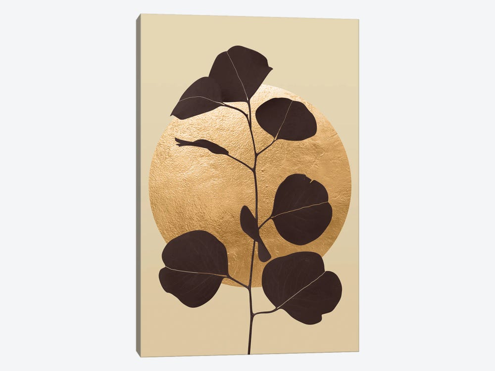 Abstract Mustard Leaf IV by Helo Moraes 1-piece Canvas Wall Art