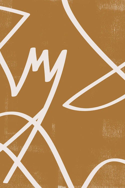Abstract Mustard Line I by Helo Moraes wall art