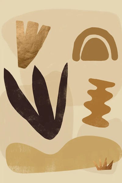 Abstract Mustard Shape I by Helo Moraes acrylic art print