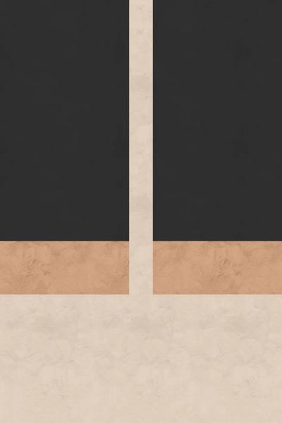 Black & Beige: Abstract Square III by Helo Moraes