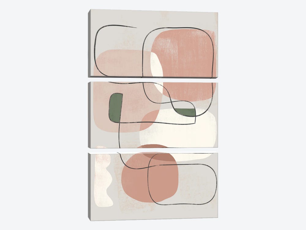 Abstract Quartz Geometric I by Helo Moraes 3-piece Canvas Wall Art