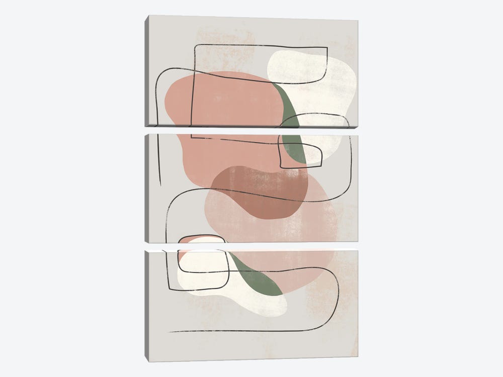 Abstract Quartz Geometric II by Helo Moraes 3-piece Canvas Print