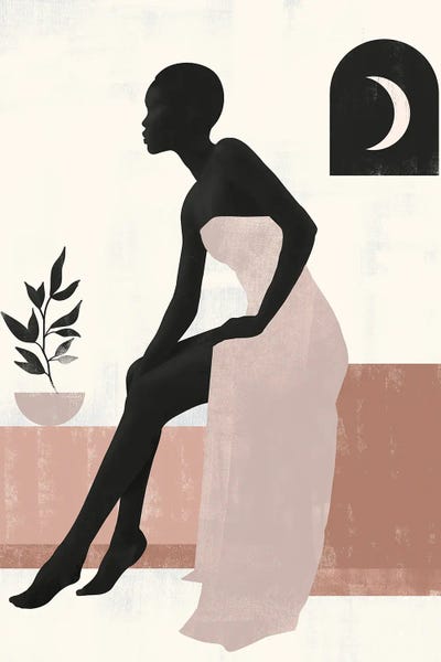 Minimalist Bohemian Decor: Abstract Quartz Girl I by Helo Moraes