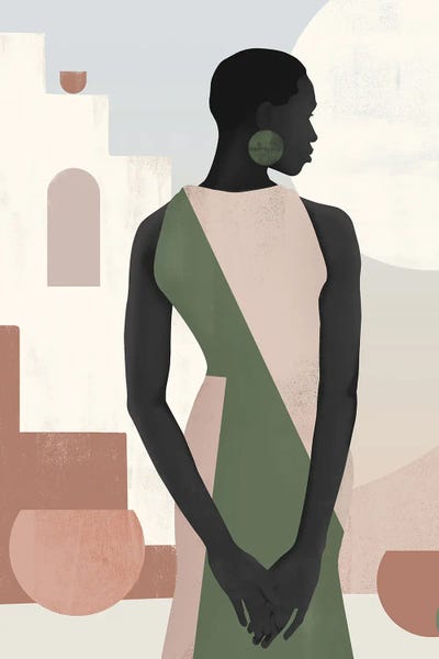 Minimalist Bohemian Decor: Abstract Quartz Girl II by Helo Moraes