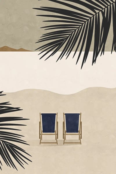 Tropical Leaves: Abstract Queen Beach I by Helo Moraes