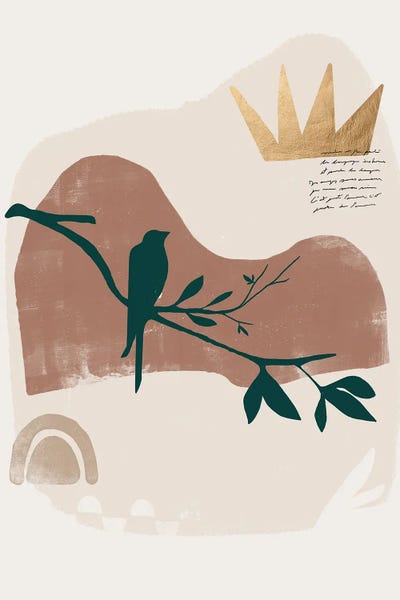 Abstract Sand Bird I by Helo Moraes canvas print