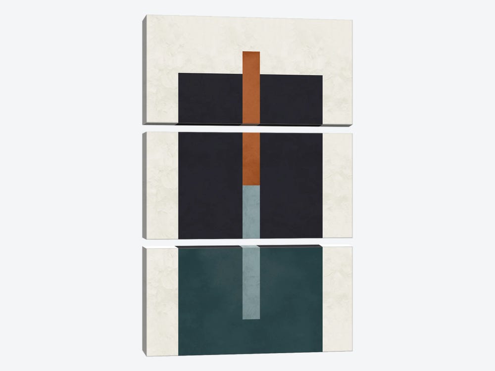 Abstract Square X by Helo Moraes 3-piece Art Print