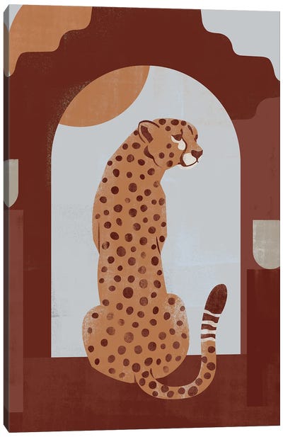 Abstract Spring Cheetah I Canvas Art Print - Cheetah Art