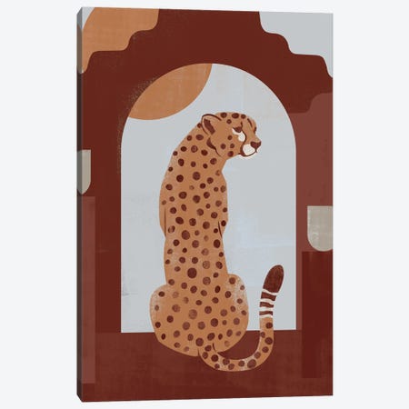 Abstract Spring Cheetah I Canvas Print #HMS483} by Helo Moraes Canvas Art