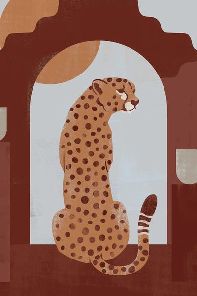 Cheetahs: Abstract Spring Cheetah I by Helo Moraes